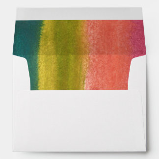 abstract watercolor hand painted envelope