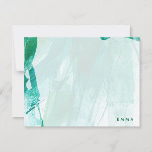 Abstract Watercolor in Teal Card