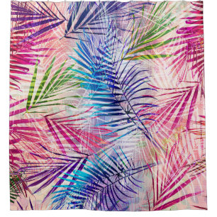 Abstract Watercolor Leaves Allover Pattern