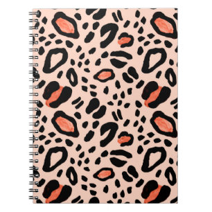 Abstract watercolor leopard. Animal print pattern Notebook