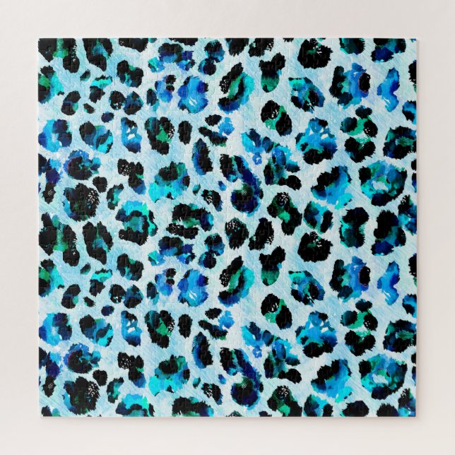 Abstract Watercolor Leopard Skin Pattern Jigsaw Puzzle (Vertical)