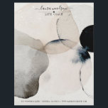 Abstract Watercolor Life Coach Letterhead<br><div class="desc">Abstract earthy organic abstract watercolor shapes life coach business letterhead with elegant soft translucent colours of cream grey and white with your name in a lovely script signature,  contrasted with a chic serif typeface in lower case. For an ethereal serene vibe. Customize your contact information at the bottom.</div>