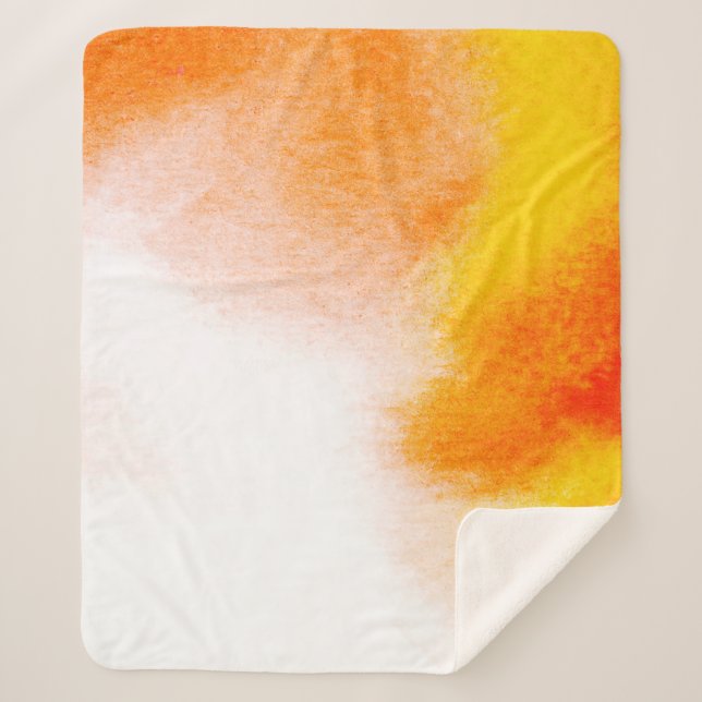 Abstract watercolor luxury fluid art painting. han sherpa blanket (Front)