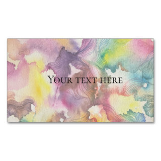 Abstract Watercolor Magnetic Business Card