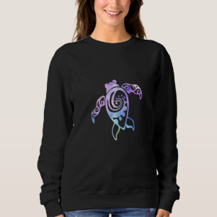 Abstract Watercolor Ocean Turtle Sea Turtle Lover Sweatshirt