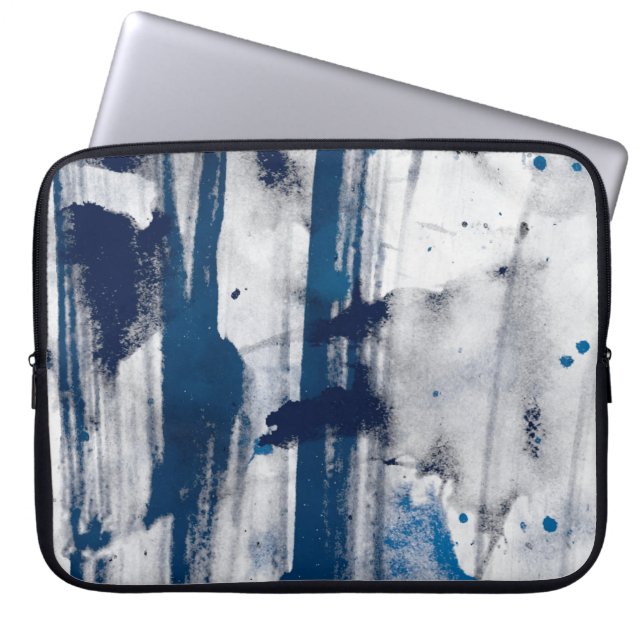 Abstract watercolor on paper. Colourful art textur Laptop Sleeve (Front)