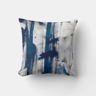 Abstract watercolor on paper. Colourful art textur Throw Pillow