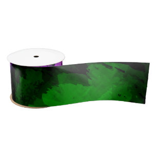 Abstract watercolor paint 2 satin ribbon