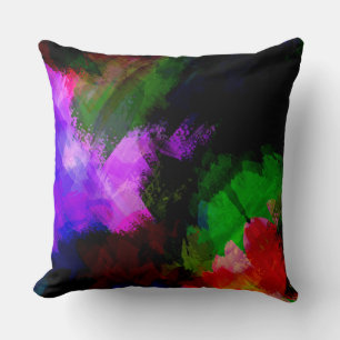 Abstract watercolor paint 2 throw pillow