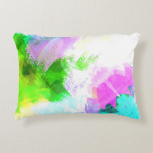Abstract watercolor paint accent pillow