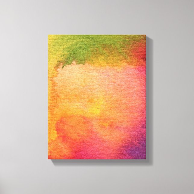 Abstract watercolor painted background canvas print (Front)