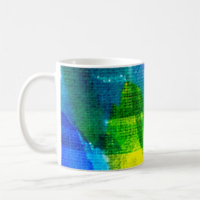 Abstract watercolor painted backgroundabstract,acr coffee mug (Left)