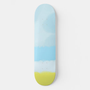 abstract watercolor painting art skateboard