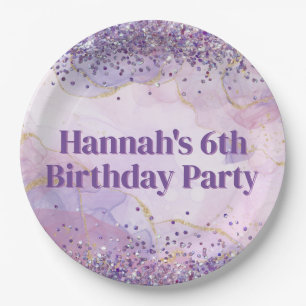 Abstract Watercolor Painting Paint Party Paper Plate