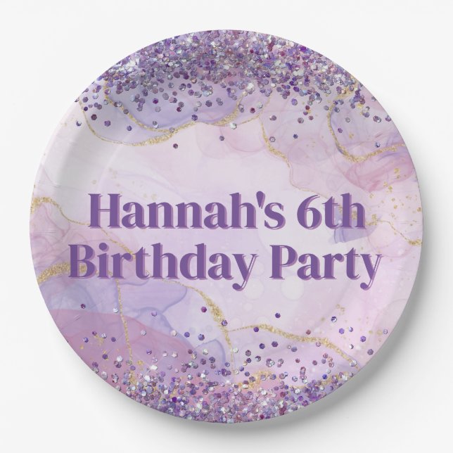 Abstract Watercolor Painting Paint Party Paper Plate (Front)