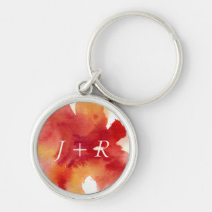 Abstract watercolor paintings keychain