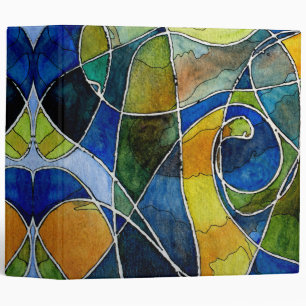 Abstract Watercolor Pen & Ink Binder