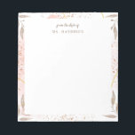 Abstract Watercolor Personalized Notepad<br><div class="desc">Elegant feminine abstract watercolor design in tones of blush pink,  tan and gold.</div>