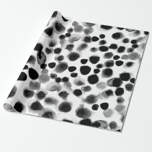 Abstract watercolor polka dots seamless pattern wrapping paper
