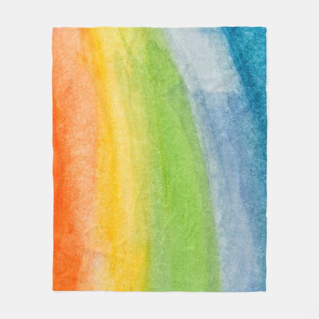 Abstract watercolor rainbow colors backgroundbackg fleece blanket (Front)