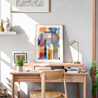 Abstract Watercolor Rainbow Poster