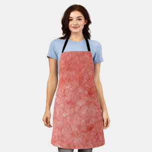 Abstract Watercolor Red & Rose Gold Decorative Apron