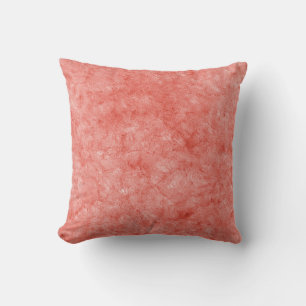 Abstract Watercolor Red & Rose Gold Decorative Throw Pillow