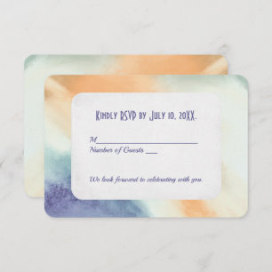 Abstract Watercolor RSVP Invitation
