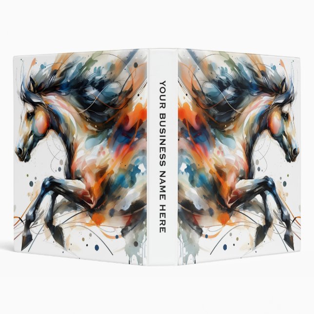 Abstract Watercolor Running Horse Binder (Background)