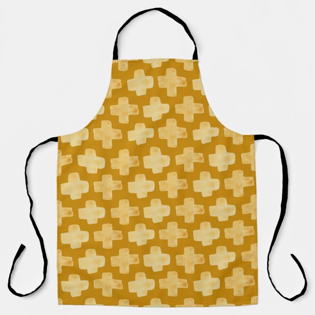 Abstract watercolor seamless pattern, handdrawn il apron (Front)