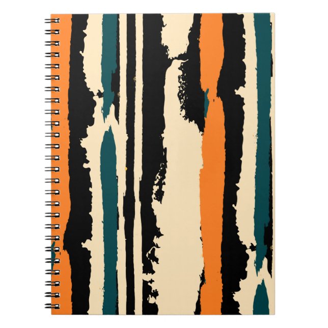 Abstract watercolor seamless pattern with grunge s notebook (Front)