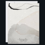Abstract Watercolor Shapes Interior Designer Letterhead<br><div class="desc">Abstract earthy organic watercolor shapes interior designer letterhead with elegant soft translucent colours of cream grey and white with your name in a lovely script signature,  contrasted with a chic serif typeface in lower case. For an ethereal lovely modern vibe.</div>