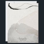 Abstract Watercolor Shapes Interior Designer Letterhead<br><div class="desc">Abstract earthy organic watercolor shapes interior designer letterhead with elegant soft translucent colours of cream grey and white with your name in a lovely script signature,  contrasted with a chic serif typeface in lower case. For an ethereal lovely modern vibe.</div>