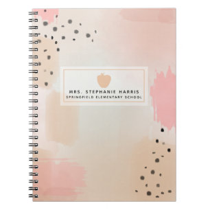Abstract Watercolor Teacher Notebook