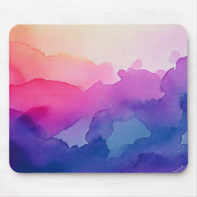 Abstract Watercolor texture Mouse Pad (Front)