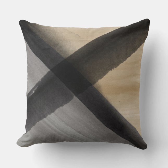 Abstract Watercolor Throw Pillow (Front)