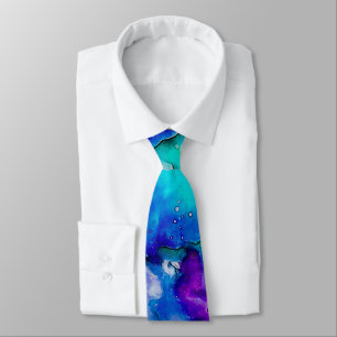 Abstract watercolor tie
