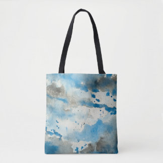 abstract watercolor tote bag