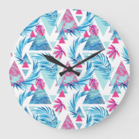 Abstract Watercolor Tropical Leaf Pattern