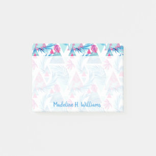 Abstract Watercolor Tropical Leaf Pattern Post-it Notes