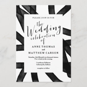 Abstract Watercolor Wedding Invitation