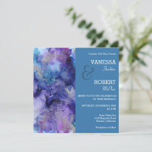 Abstract Watercolor Wedding Invitation