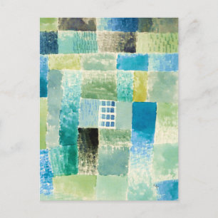 Abstract watercolor window by Paul Klee Postcard