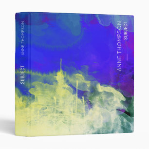 abstract watercolor with custom subject binder
