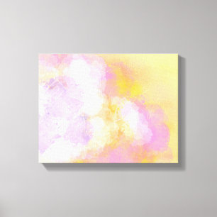 Abstract Watercolors - Orange Background Canvas Print