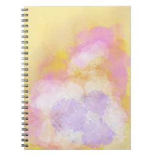 Abstract Watercolors - Orange Background Notebook