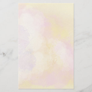 Abstract Watercolors - Orange Background Stationery