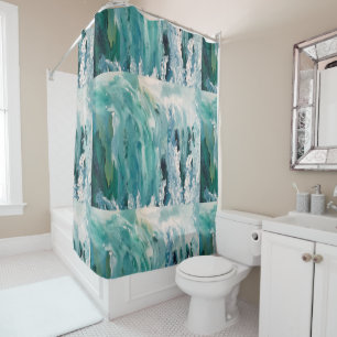 Abstract Waterfall Shower Curtain