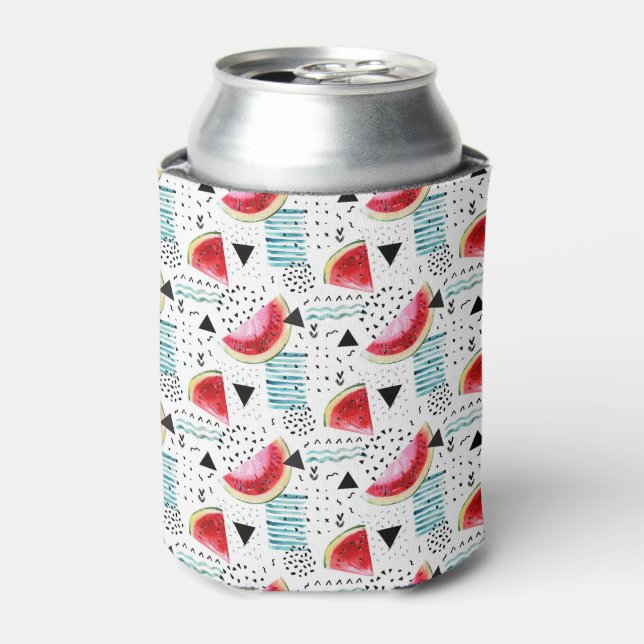 Abstract Watermelon Pattern Can Cooler (Can Front)