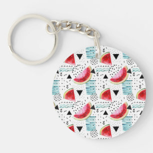Abstract Watermelon Pattern Keychain